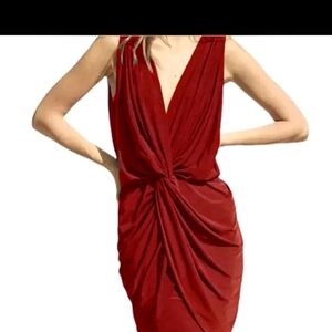 Misa Los Angeles Backless Red Dress